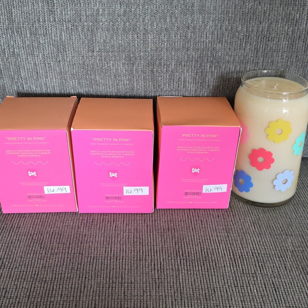 Four Scented Candle Set All By Toot, Three Are 8oz, One Is 16oz, New - Picture 7 of 8